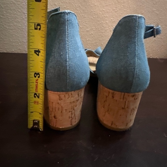 Aerosoles Heelrest Cuff Link Vintage Denim Ankle Strap Sandals Woman’s 7M - Picture 13 of 13